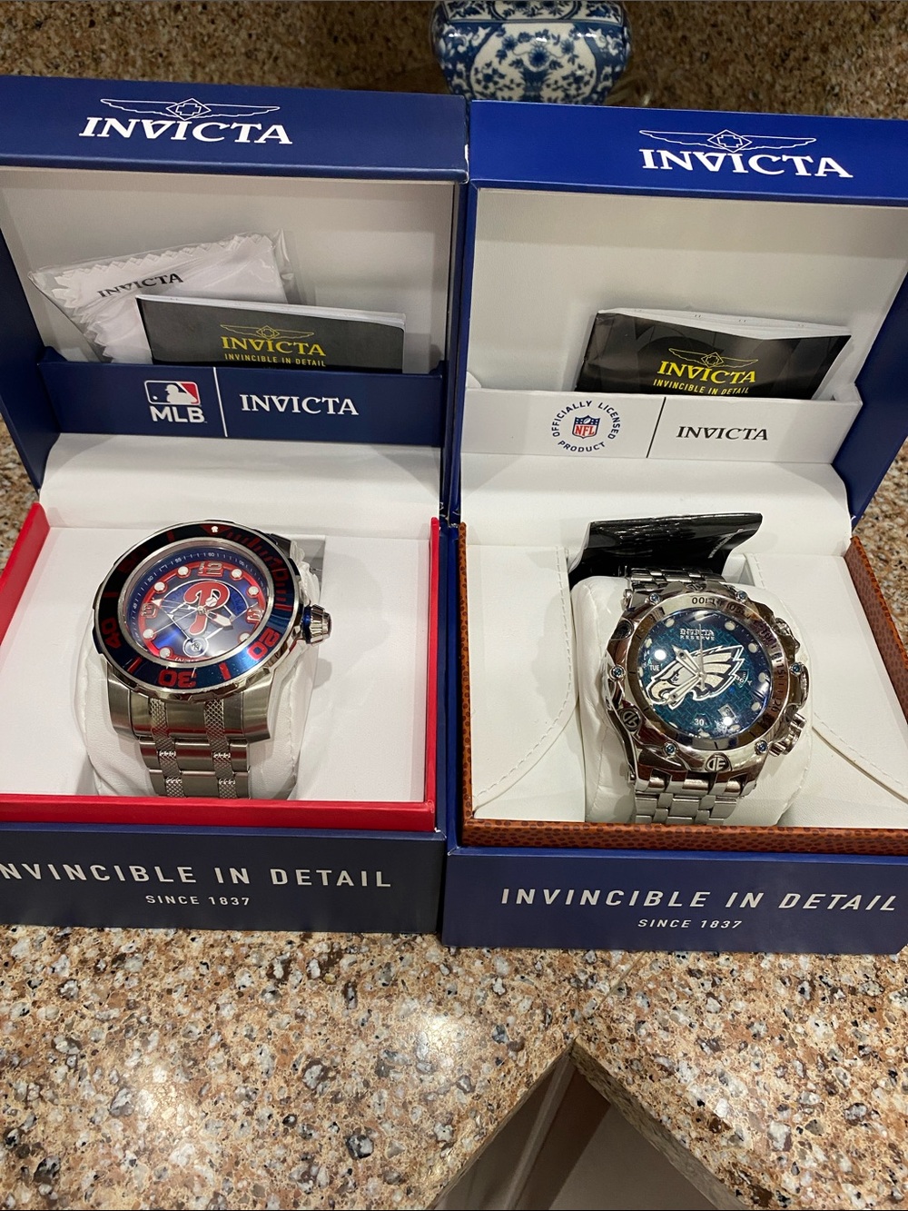 Invicta Men’s watches. Phillies and Eagles.